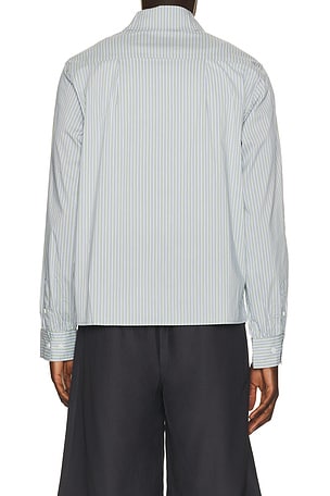Jungles Woven Panel Business Shirt in Green