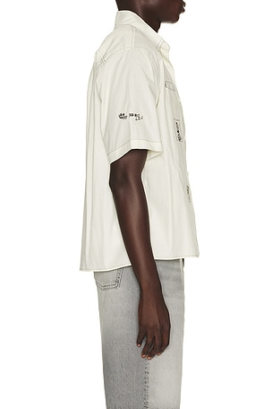 Jungles No Where Button Up Shirt in Cream