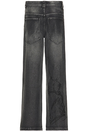 Jaded London Lazy Willy Denim Jeans in Black
