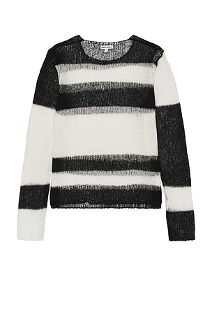 Color Bloke Stripe Open Knit Sweater Jaded London