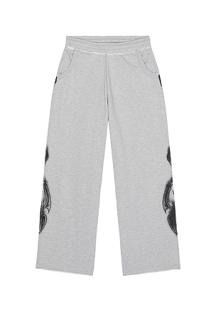 Jaded London Gothic Printed Joggers in Light Grey. Size XL/1X. Also