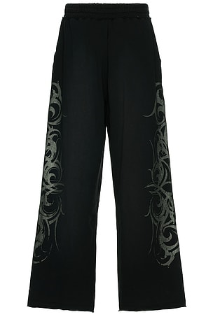 Jaded London Tattoo Monster Jogger in Black