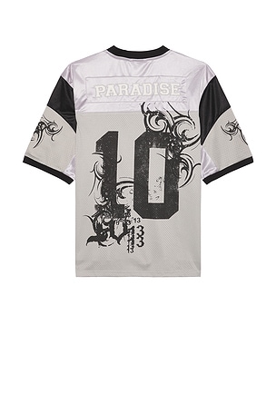 Jaded London Silver Football Jersey in Grey