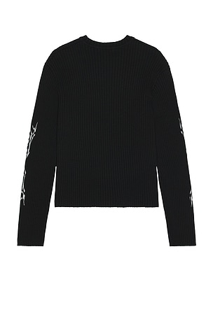 Jaded London Tattoo Ribbed Knit Jumper in Black