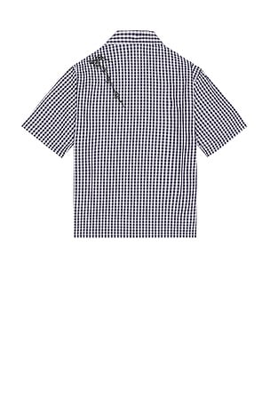Jaded London Gingham Illustration Shirt in Blue