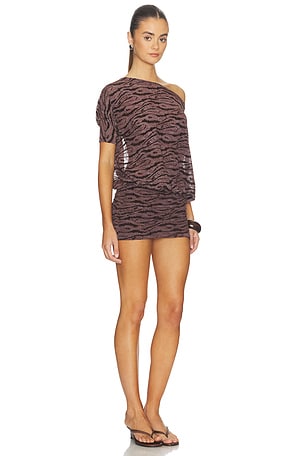 Jaded London ROBE FLOCKED OPHIDIAN MenI en Marron