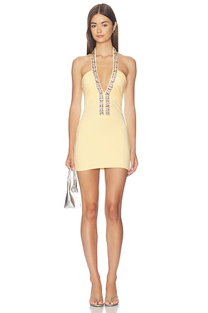 GEM STONE TRIM PLUNGE MINI  원피스 Jaded London