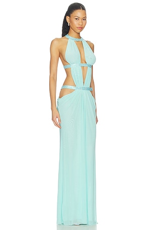 Jaded London 6am Maxi Dress in Blue