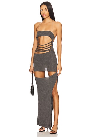 Slashed Jersey Maxi Dress Jaded London