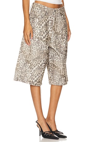 Jaded London Colossus Jorts in Brown