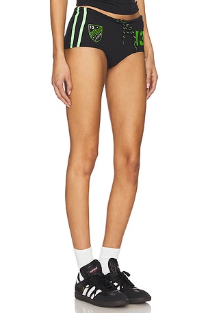 Jaded London Football Mini Shorts in Black