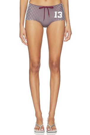 Illusion Print Football Mini Shorts Jaded London