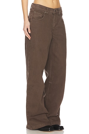 Jaded London Colossus Wide Leg Jeans in Brown