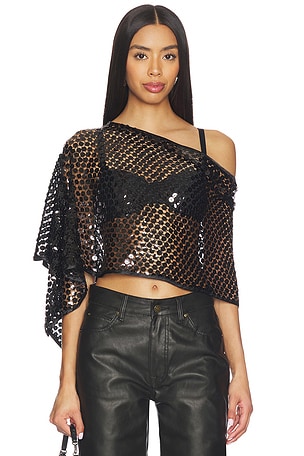 Sequin Cape Top Jaded London