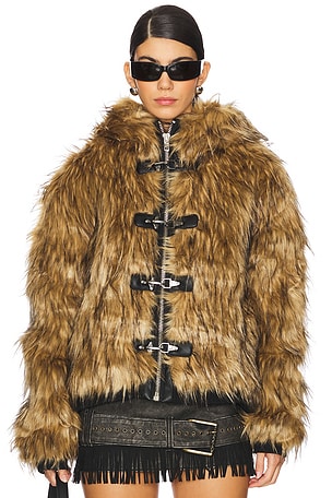 Mendoza Faux Fur Jacket Jaded London