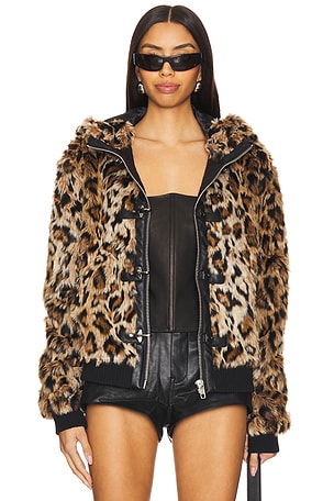 Hooded Mendoza Faux Fur Jacket Jaded London