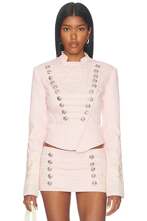 BLOUSON BOXY MILITARY WITH EMBROIDERY DETAILING Jaded London