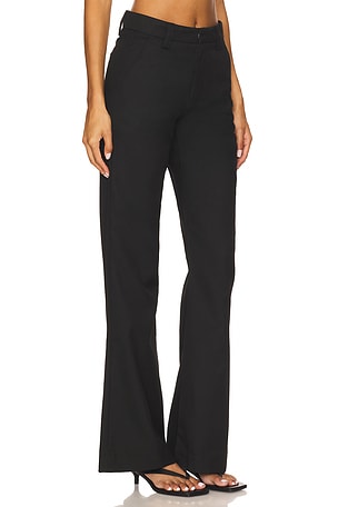 Jaded London Stacked Bootcut Suit Pant in Black