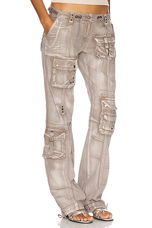 Jaded London Washed Cargo Pant in Grey