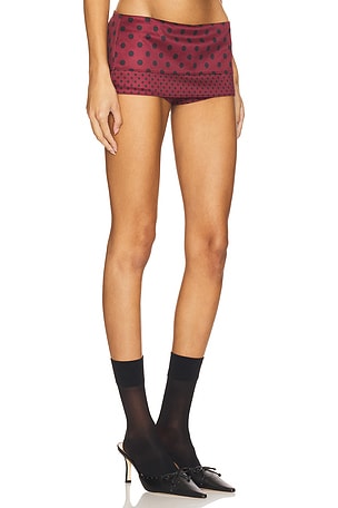 Jaded London Foldover Waist Skort in Red