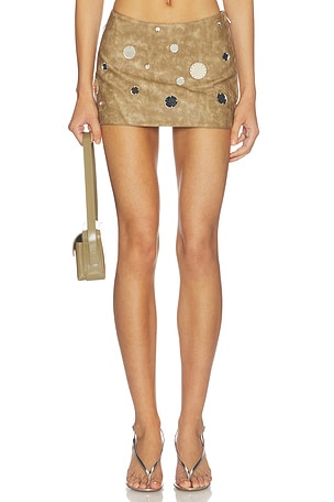 Mini Skirt With Mirror Trims Jaded London