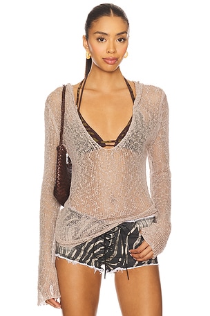 Knitted Hooded Top Jaded London