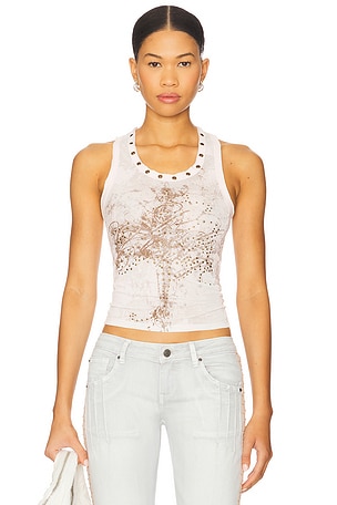 Lace Jersey Tank Jaded London