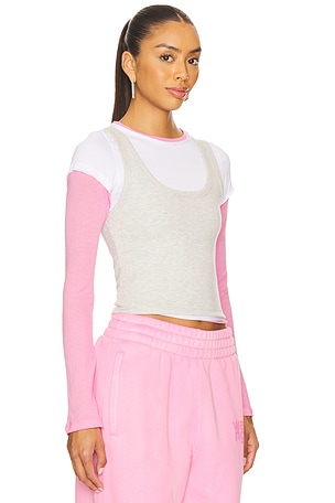 Jaded London Easy Triple Layer Top in Grey