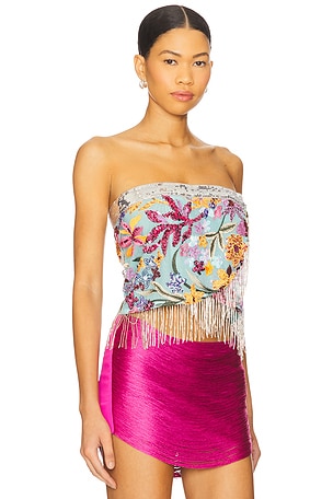 Jaded London Sequin Scarf Top in Baby Blue