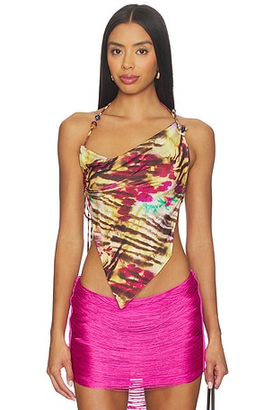 Beaded Cowl Backless Top Jaded London