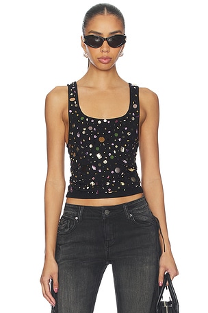 Tank Top With Sequins And Beading Jaded London