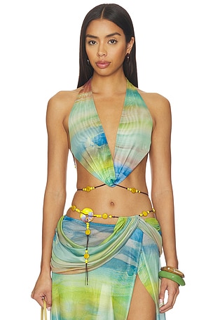 Halter Neck Top With Beaded Straps Jaded London