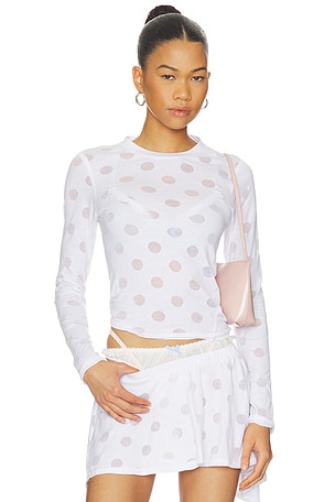 Burnout Polka Dot Top Jaded London