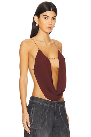 Jaded London Cowl Neck Top in Purple