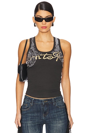 Sequin Slogan Vest Jaded London