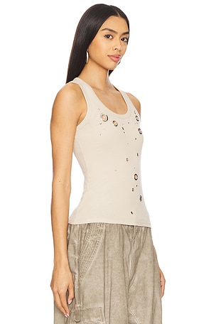 Jaded London Eyelet Studded Tank Top