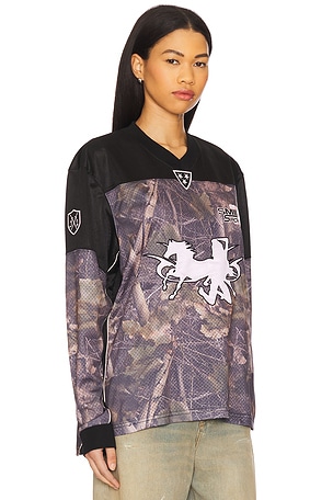 Jaded London Resident Hater Hockey Top in Brown