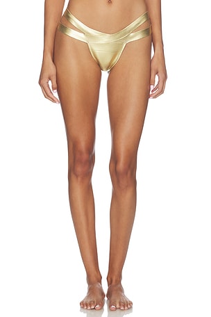Idol Metallic Bandage Bikini Bottom Jaded London