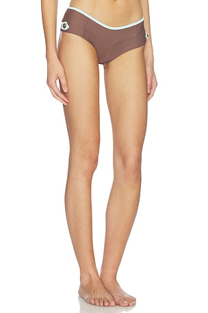Jaded London Military Lapel Bikini Bottom in Brown