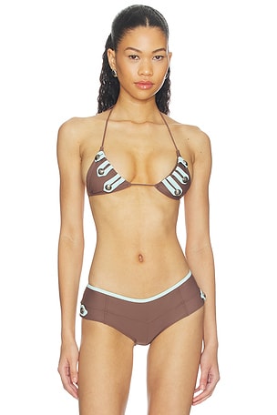HAUT DE MAILLOT DE BAIN MILITARY LAPEL TRIANGLE Jaded London