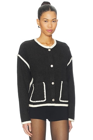 John & Jenn by Line Rene Cardigan in Charcoal