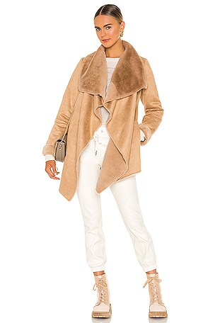 John Jenn by Line Faux Fur Wilder Jacket in Rose REVOLVE