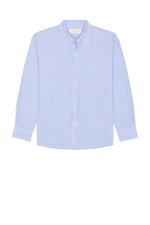 Jeanerica Theo Shirt in White Blue Striped