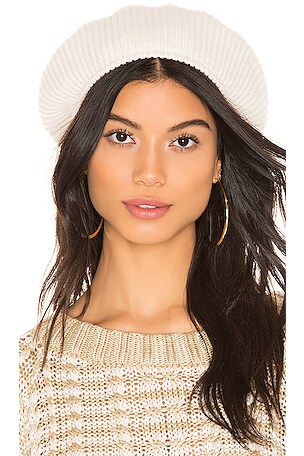 Janessa Leone Pete Cashmere Beret in White | REVOLVE display picture 3
