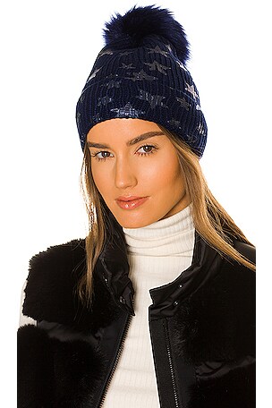 Metallic Foil Faux Fur Hat Metallic Trapper Hat for Winter – Waterproof Faux Fur Lined  main image 2