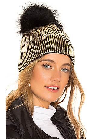 Fox Fur Pom Beanie jocelyn