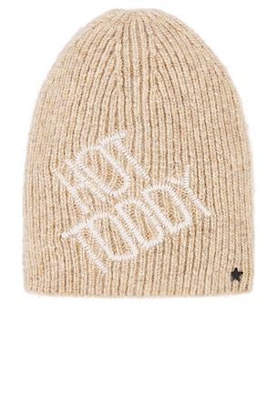 Rib Knit Hat With Embroidery jocelyn