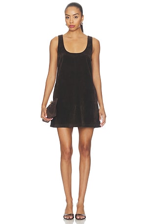 The Scoop Neck Faux Suede Mini Dress Joe's Jeans