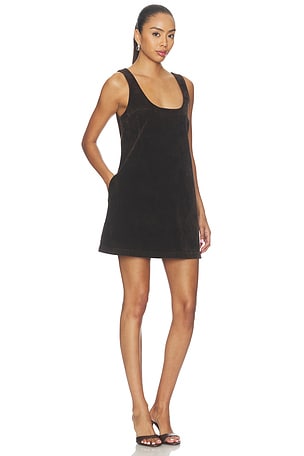 Joe's Jeans The Scoop Neck Faux Suede Mini Dress in Brown