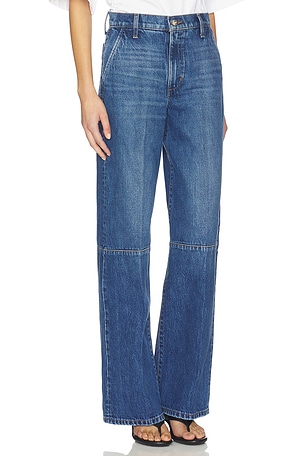 Joe's Jeans The Harlowe Seamed Trouser Wide Leg Jeans in Blue